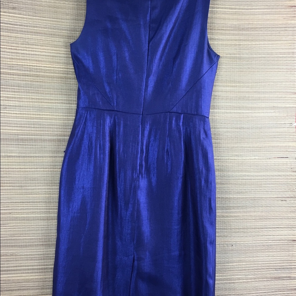 Adrianna Papell Royal Blue Sleeveless Sheath Dress with Rosette - Picture 5 of 5